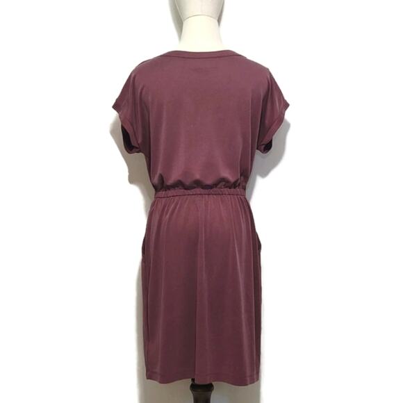 Cynthia Rowley Red Mini Dress Scoop Neck Short Sleeve Casual Summer Athleisure L - Picture 7 of 14